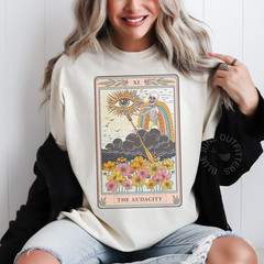 The Audacity Trippy Skeleton Tarot Tee | Witchy Comfort Colors T-Shirt | Skelly