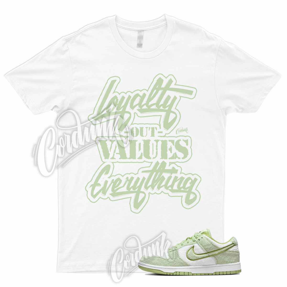 LYLTY T Shirt to Match Dunk Low SE Fleece Pack Honeydew Phantom Alligator WMNS
