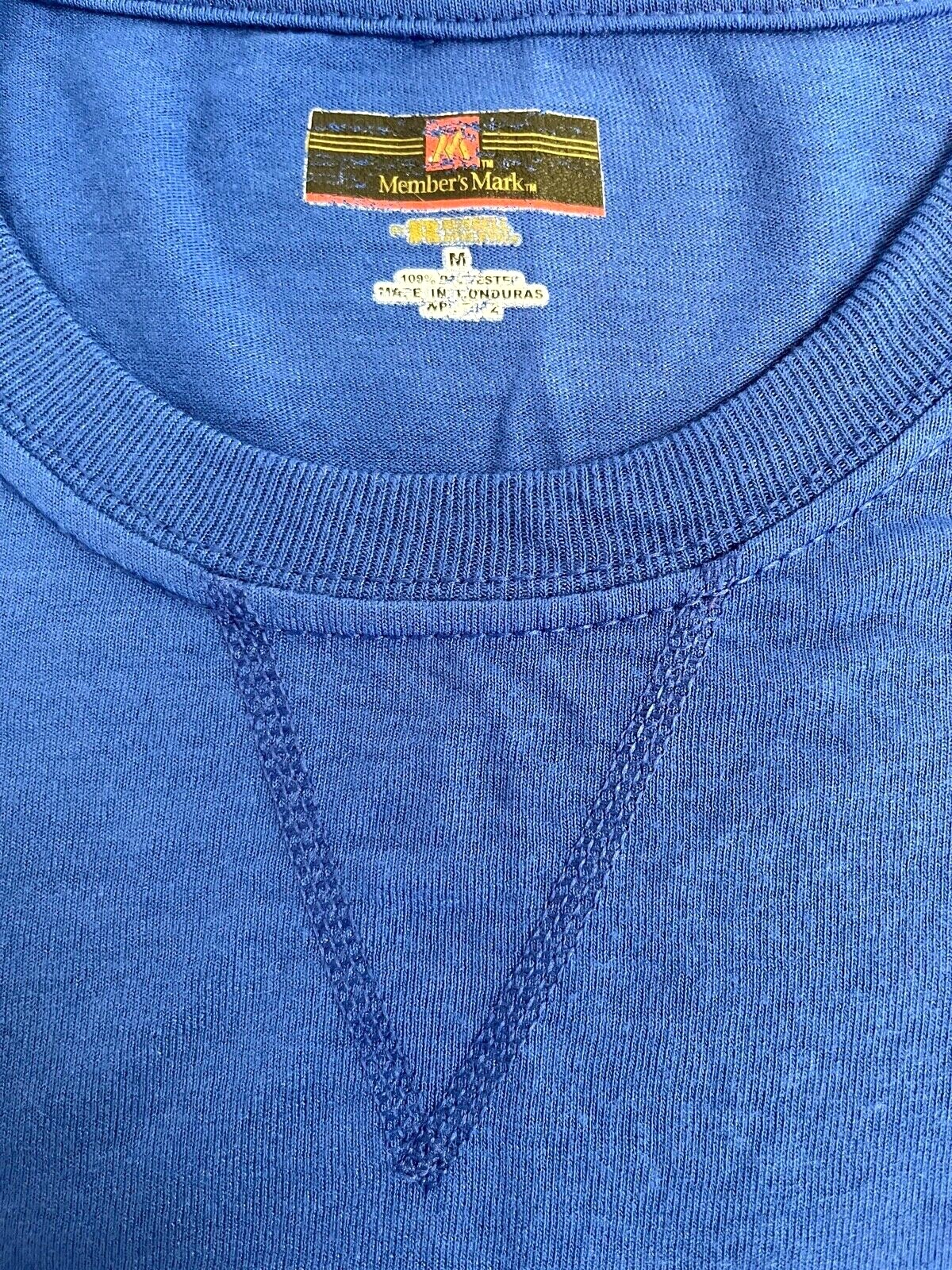 EUC Members Mark Adult Cotton Short Sleeve Crew Neck Solid Blue T Shirt Medium gallery