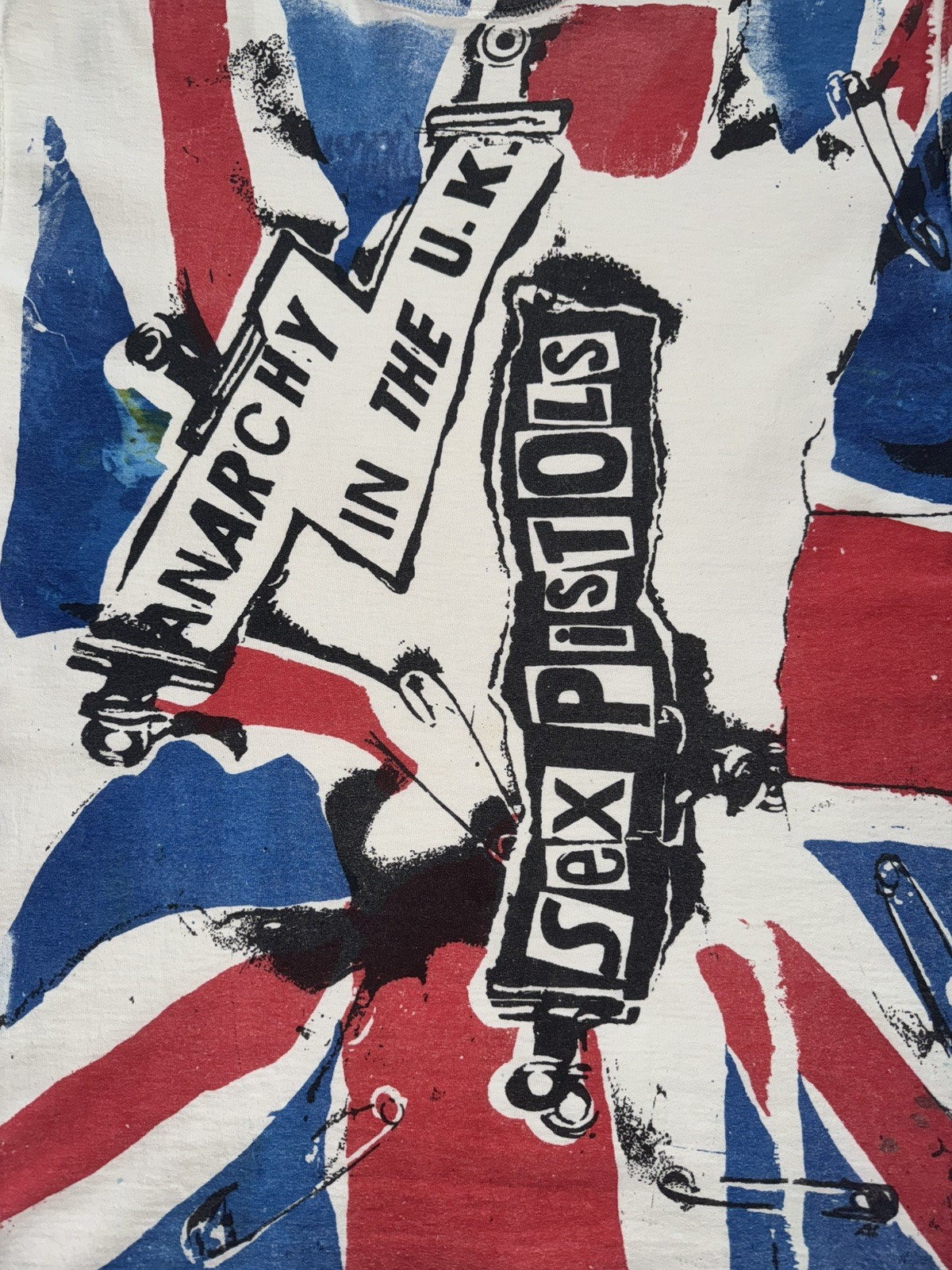 rare Sex Pistols Anarchy in the UK Vintage 90s 00s reversible t-shirt men's L gallery