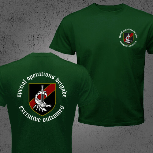 Executive Outcomes Mercenaries Angola South Africa Koevoet Army Military T-shirt gallery