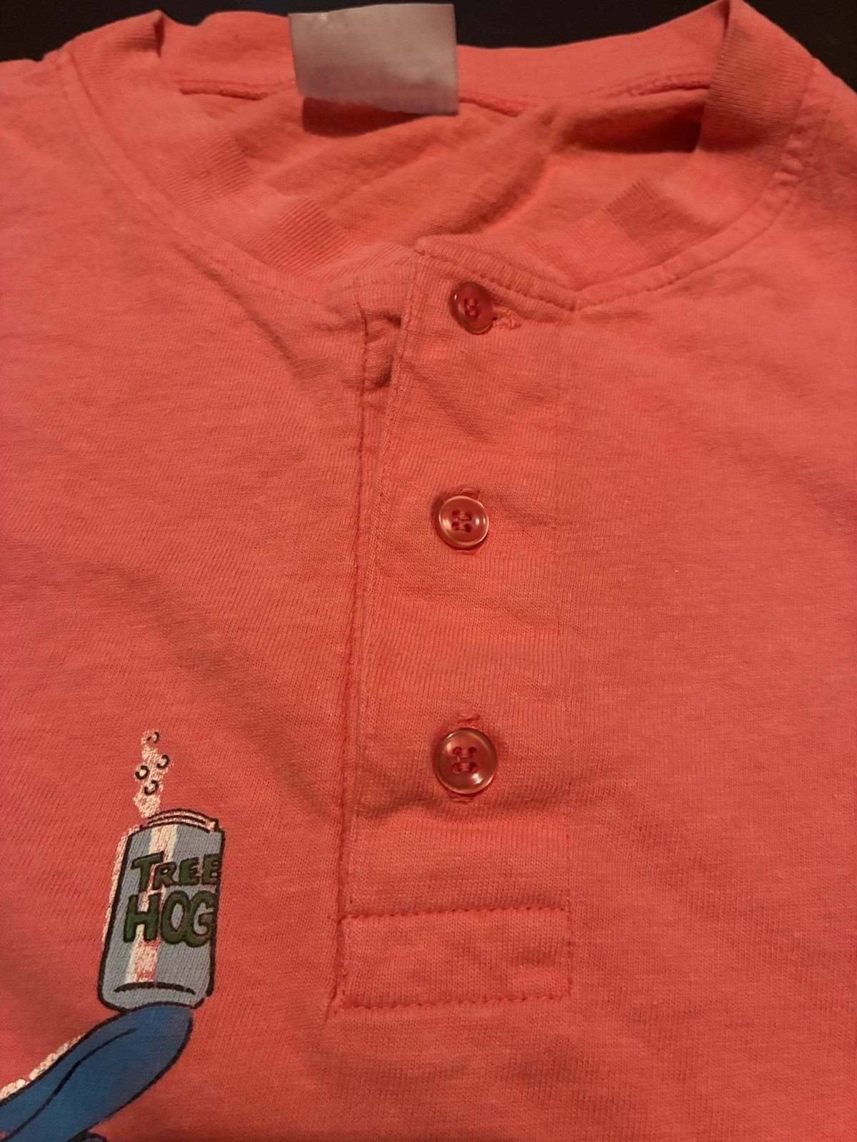 90s rock radio t-shirt surfer style Frog pig salmon pink color USA Made Sz large gallery
