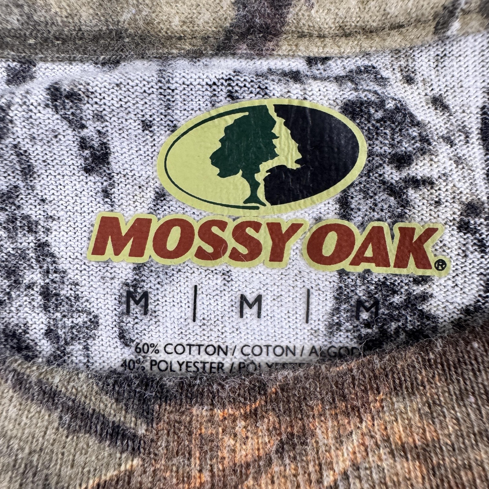 Mossy Oak Shirt Mens Medium Brown Camo Short Sleeve Hunting Outdoor Tee gallery