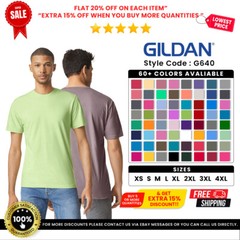 Gildan G640 Mens Softstyle Ringspun Cotton Jersey Knit Crew Neck Plain T-Shirt