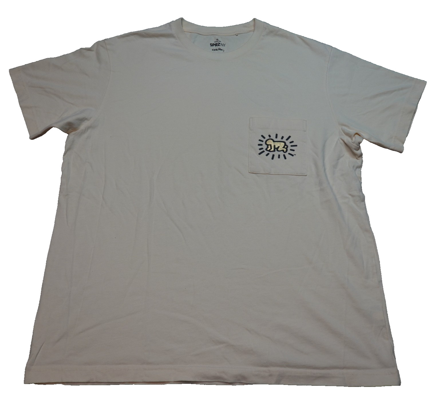 Uniqlo x Keith Haring MoMA Special Edition T-Shirt Radiant Baby Yellow Pocket XL gallery