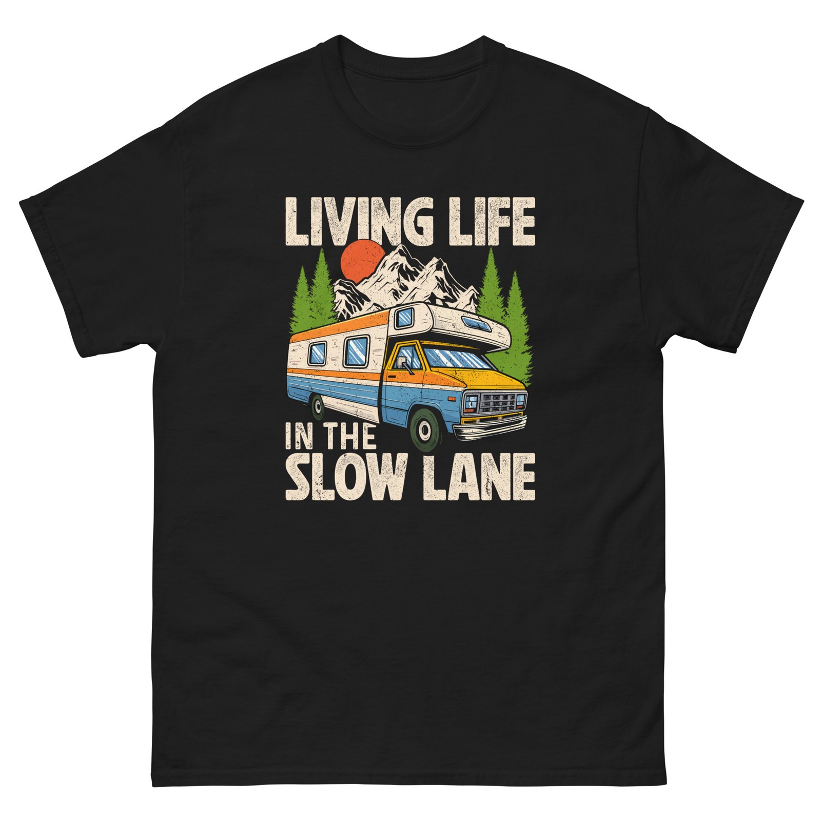 Living Life In The Slow Lane RV T-Shirt Funny RV Motorhome Camping Shirt gallery