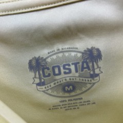 NWT Costa Technical Crew Pale Yellow Long Sleeve Shirt TECHCREW Medium Outdoor