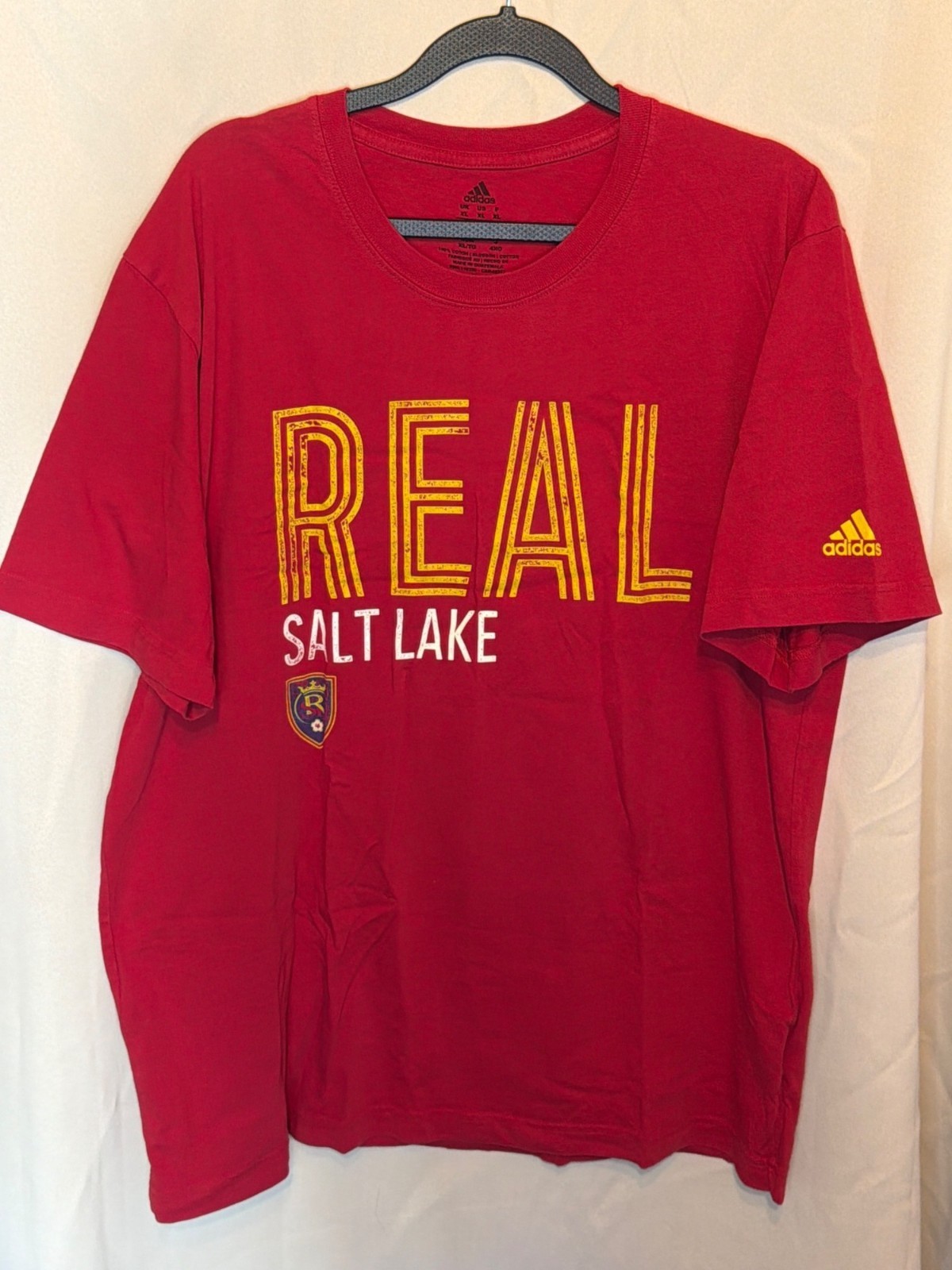 Adidas Real Salt Lake Red T-Shirt XL Short Sleeve Graphic Tee Soccer Fan Apparel gallery