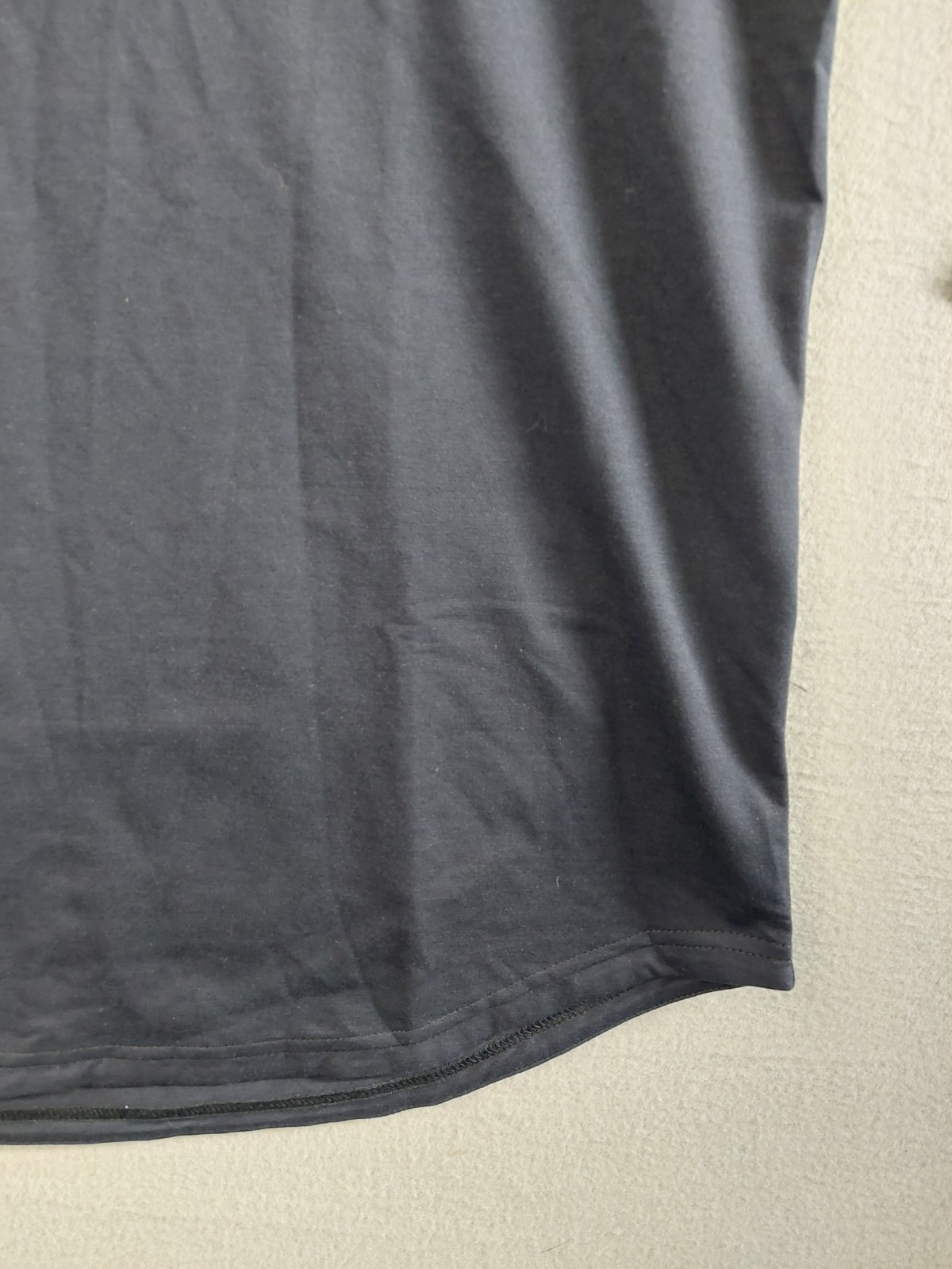 BYLT Men T Shirt L Gray Drop Cut Long Sleeve Stretch Button Up Logo Casual gallery