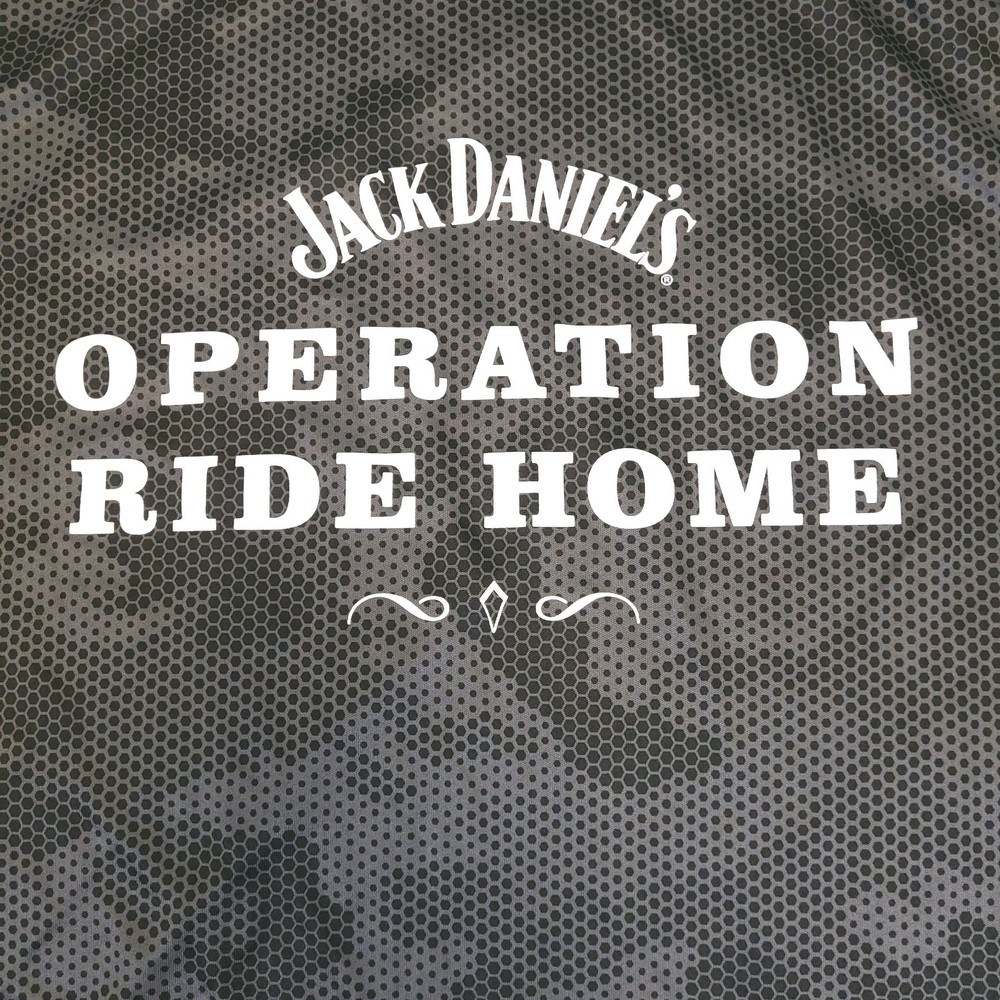 Sport Tek Jack Daniels Operation Ride Home Shirt L Camo Black Dri Fit Polyester