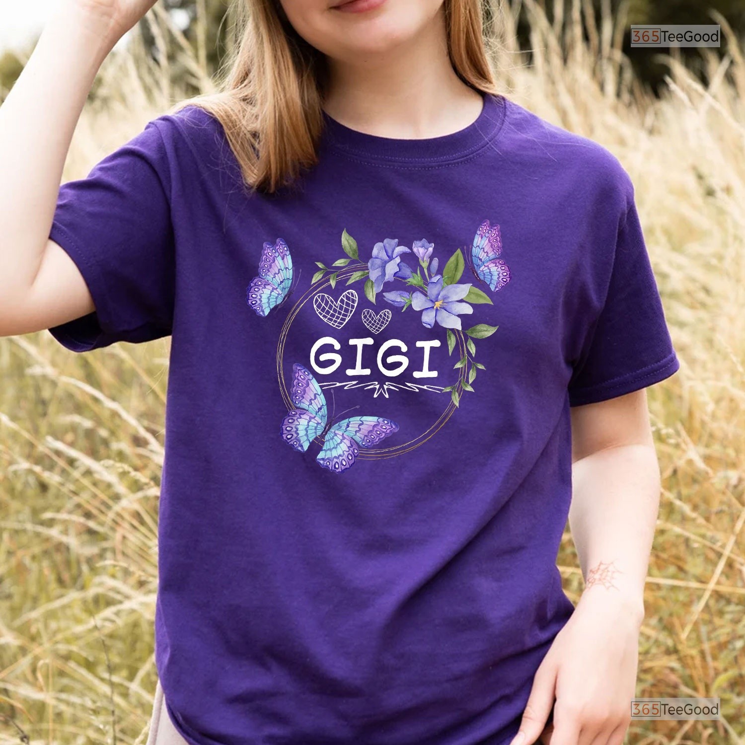 Gigi Butterfly Mothers Day Shirt, Floral Gigi Grandma Women's Gift T-Shirt gallery