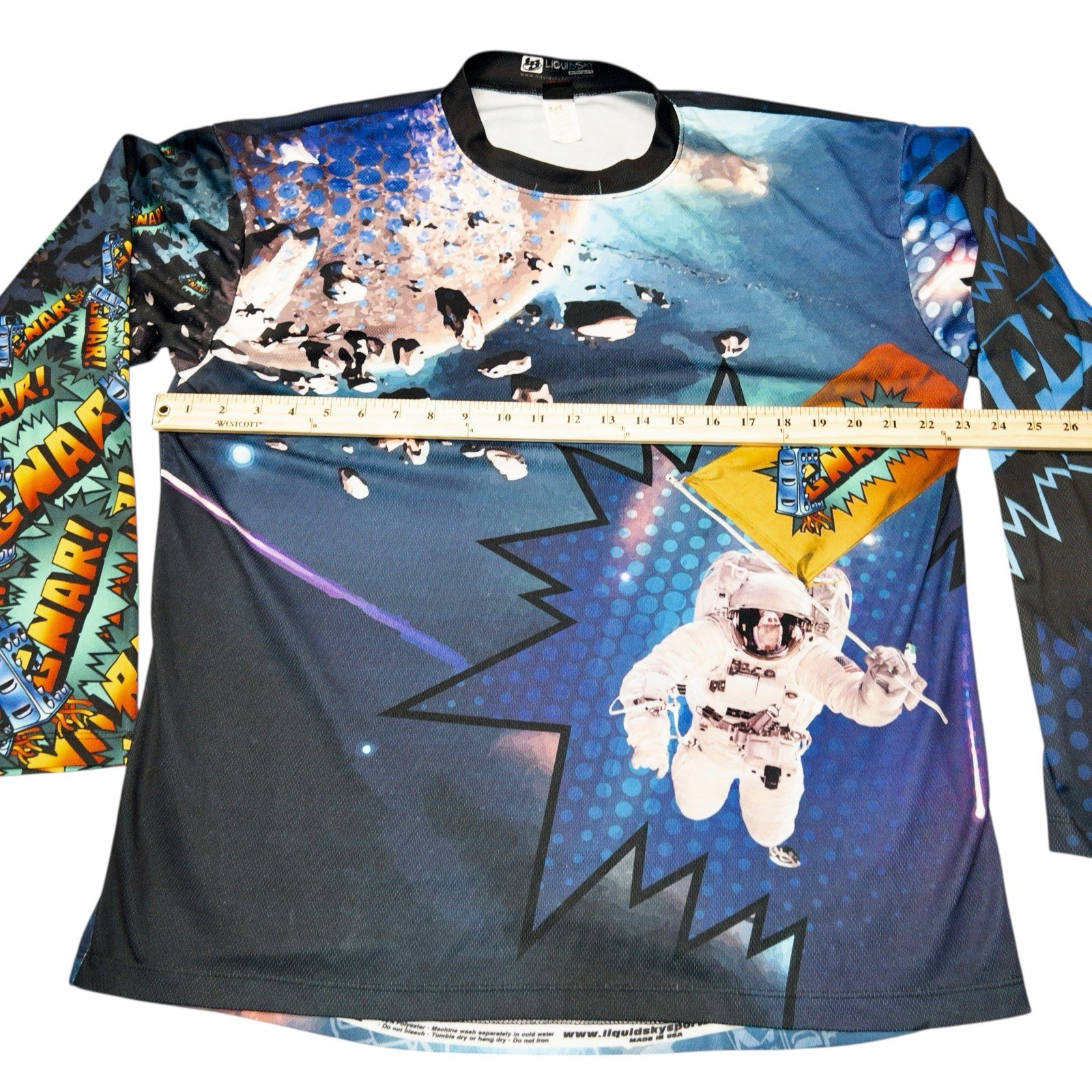 Liquid Sky Motocross Extreme Sports Jersey Mens XL Bike Skate Snowboarding USA gallery