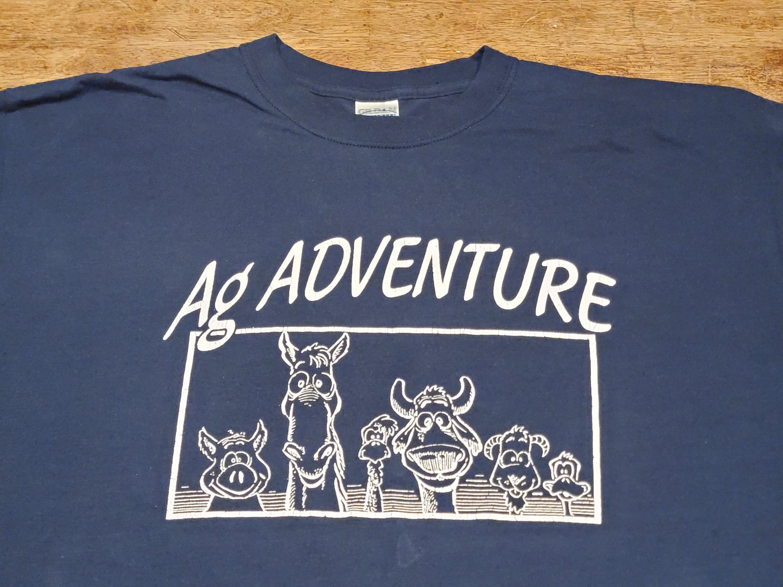 Vrg 1990s Farmer Humor Funny Cartoon Shiawassee Farm T Shirt Large 90s Thrashed gallery