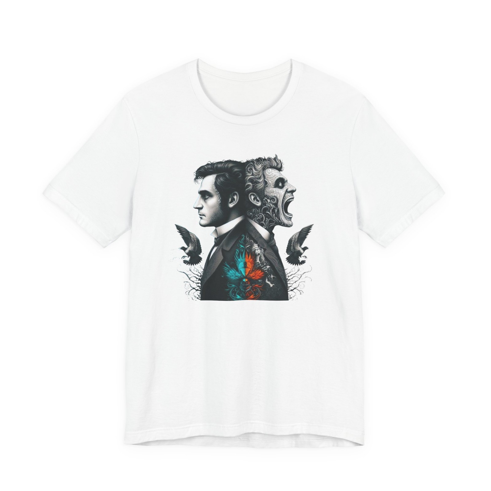 Mens T Shirt Bi Polar Representation Tee | Dual Personality Dr Jekyll Mr Hyde