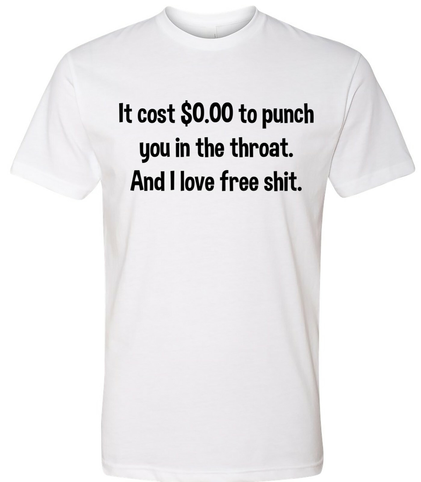 Humorous Rude Sarcastic Graphic Novelty Offensive Funny T Shirt Throat Punch Tee gallery