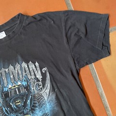 B&C COLLECTION Mens Medium Black GraphicT-Shirt BATMAN RACING Monster Truck Tee