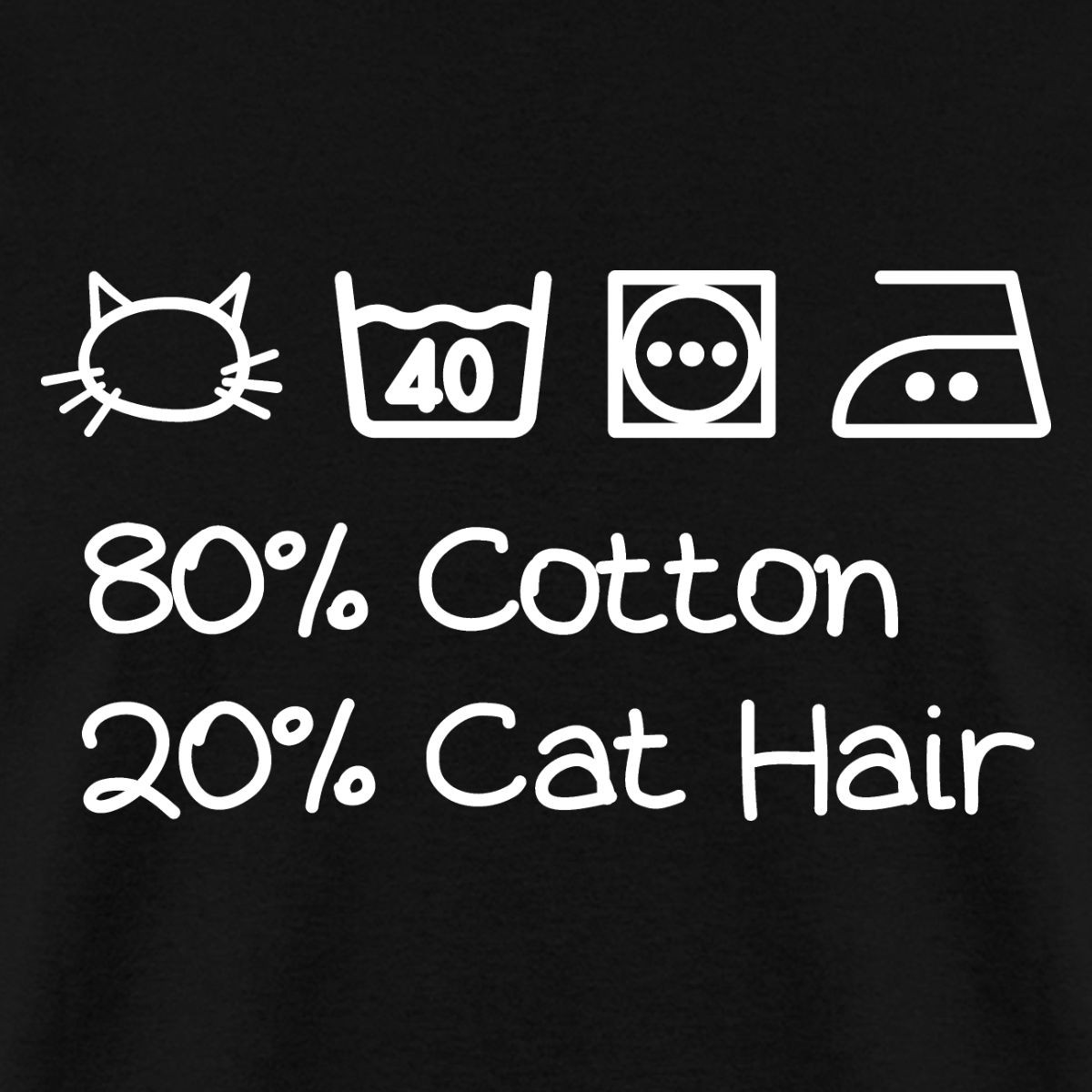 80 Cotton 20 Cat Hair Funny Cat Lover Men's T-Shirt gallery