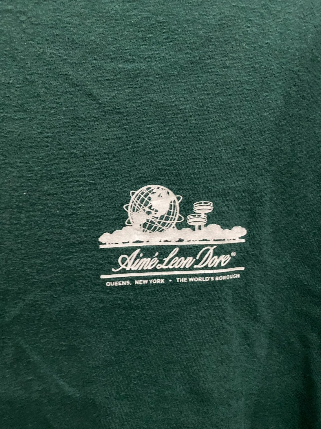 RARE AIME LEON DORE UNISPHERE PINE GREEN T-SHIRT SZ L Shirt gallery