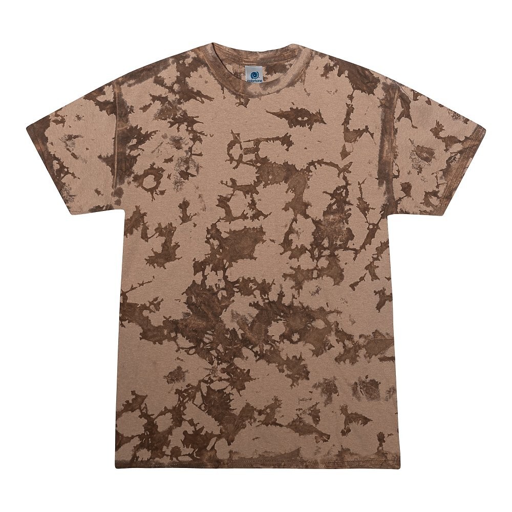 Multi-Color Tie Dye Iced T-Shirts, Adults Short Sleeve Cotton Colortone gallery
