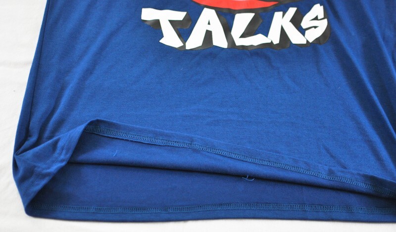 men's pull-on shirt size medium blue with print short sleeve rayon spandex gallery