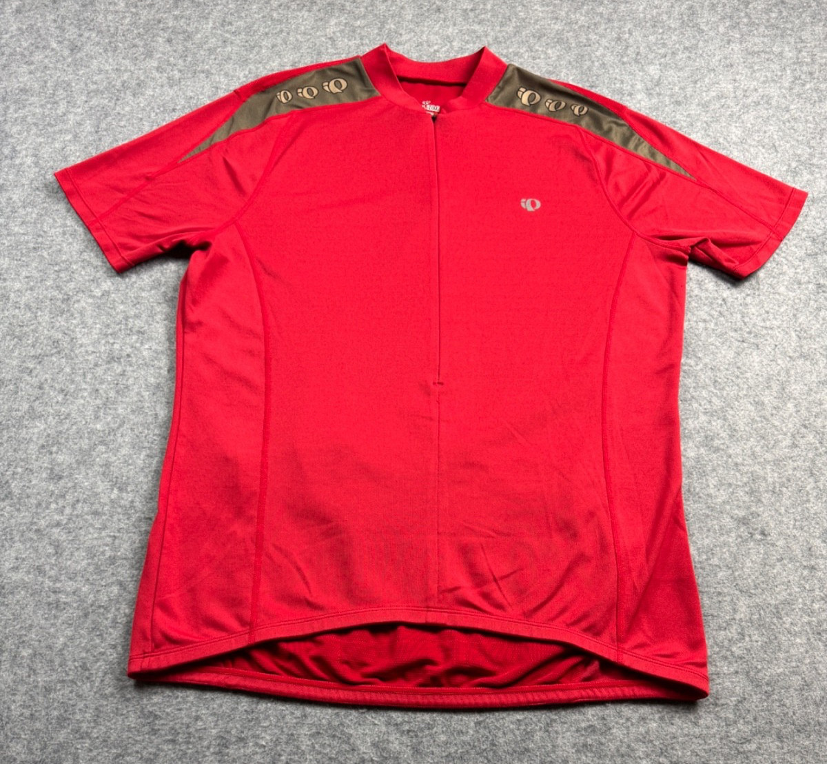 Pearl Izumi Red Large Bike Racing Jersey Top Shirt Back Pocket Polyester Zipper gallery