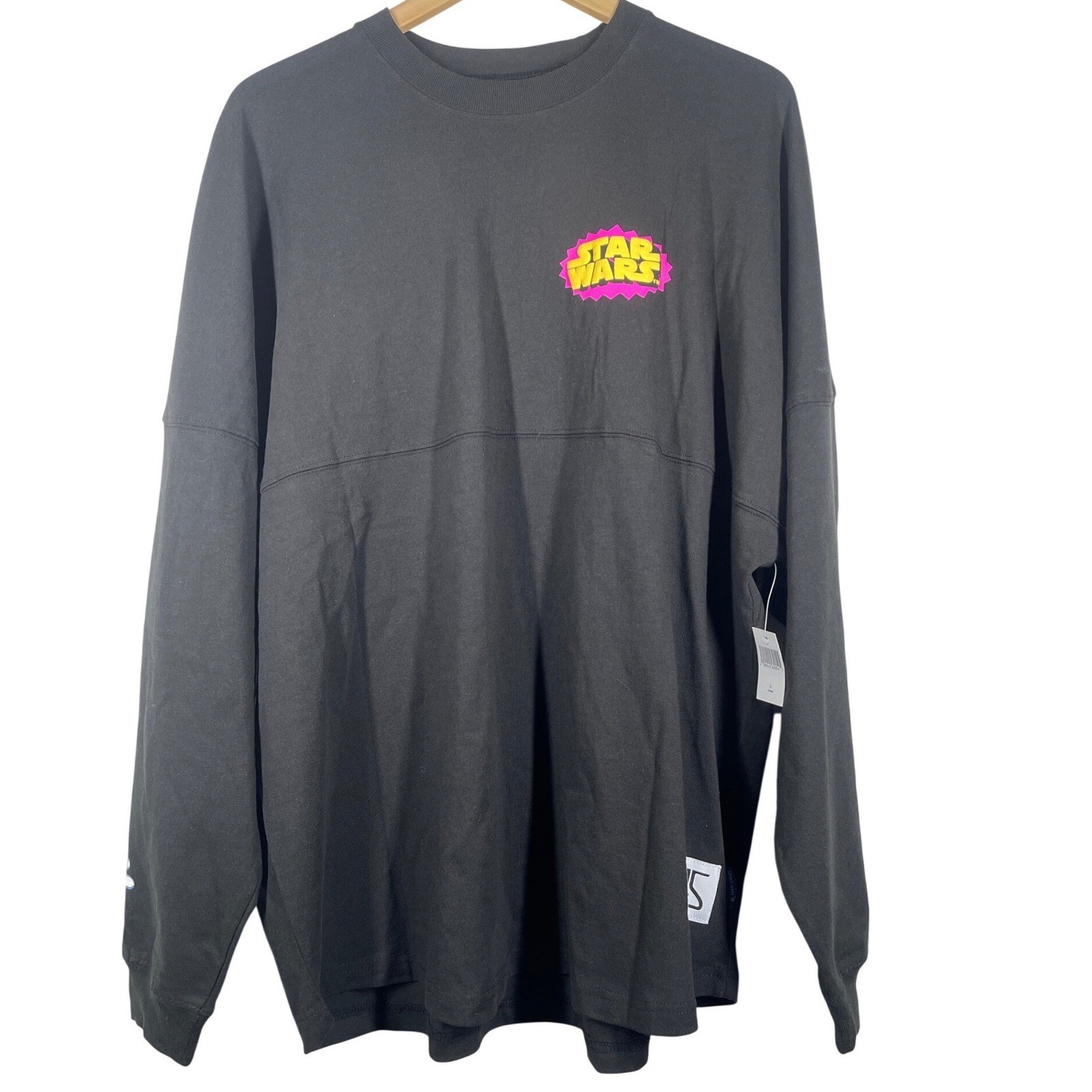 Disney Parks Star Wars Action Figure Spirit Jersey Black Long Sleeve Shirt L gallery