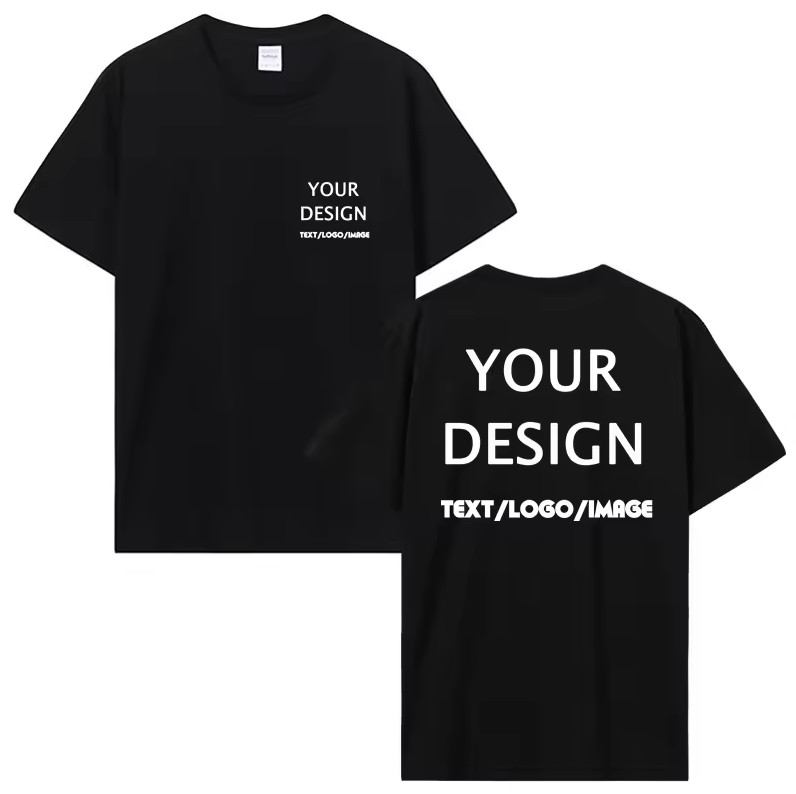 Custom Personalized Printed T-Shirt Logo Text Oversized Cotton Work Tee gallery