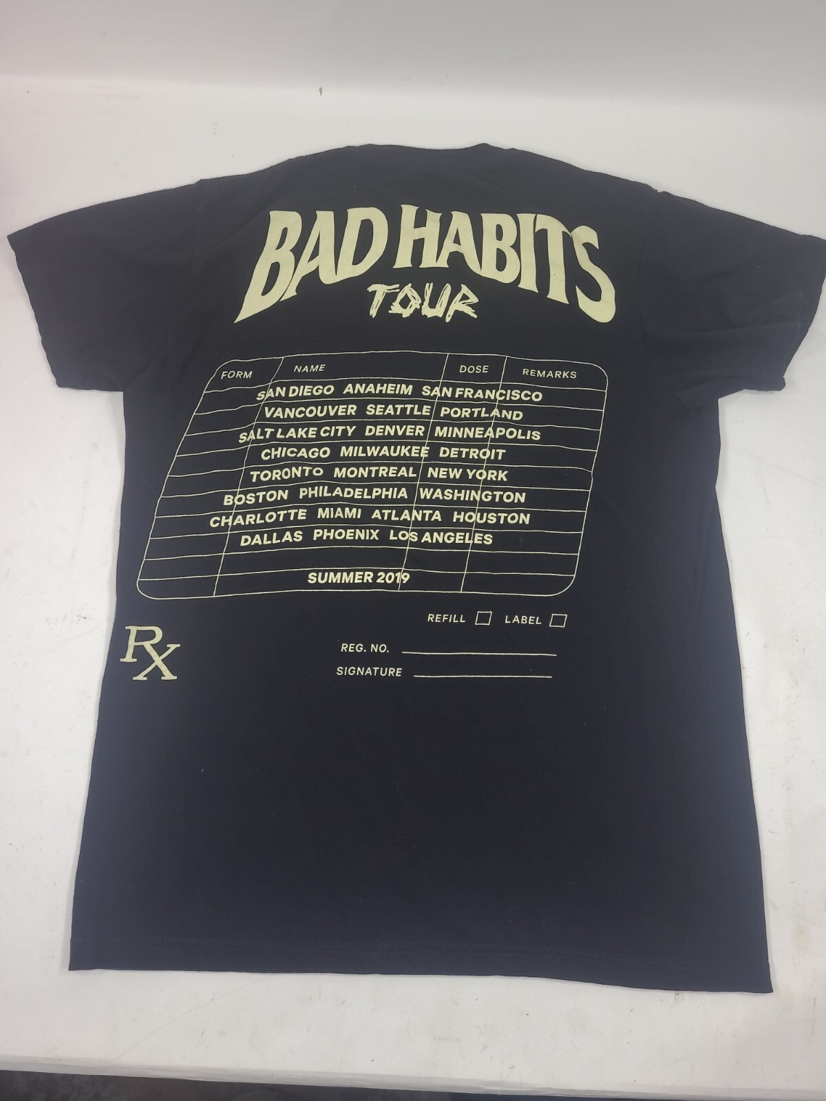 NAV XO Bad Habits Tour Shirt. Medium gallery