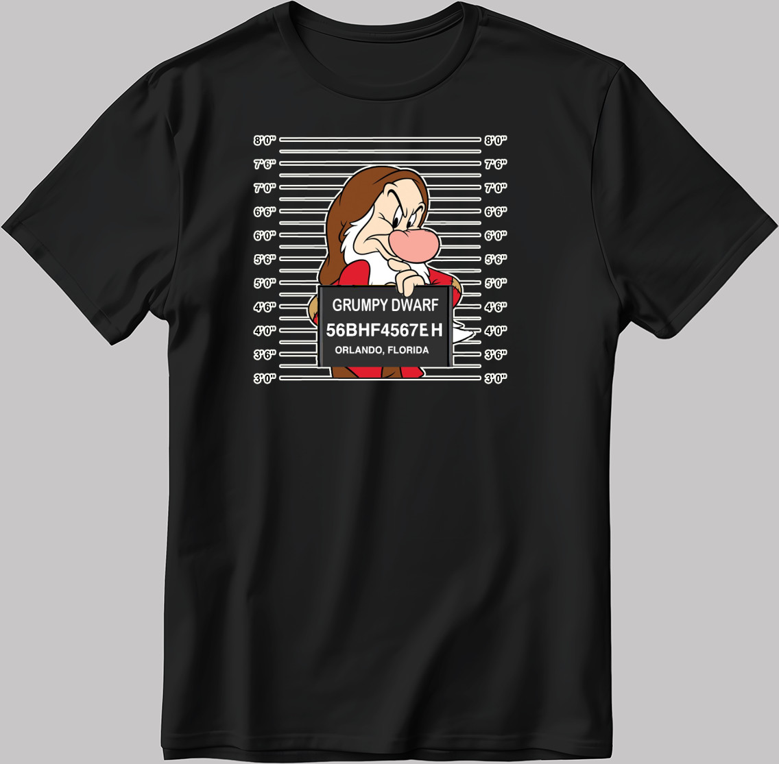 Grumpy Dwarf Short Sleeve White-Black Men's / Women's T Shirt K826 gallery