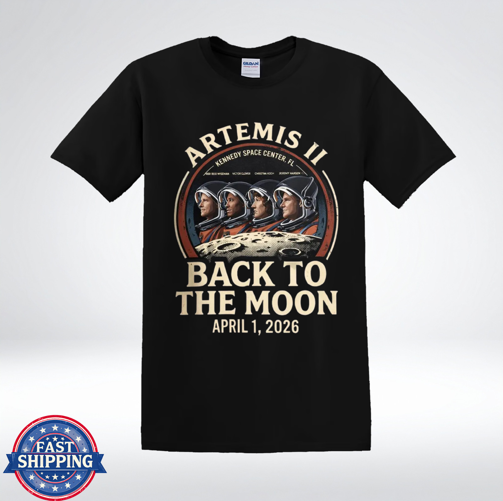 Artemis II Back To The Moon 2026 Shirt NASA Crew Astronaut Graphic T-Shirt gallery