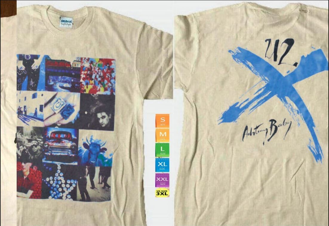 Tour U2 Tv Zoo Baby Achtung Vintage T-Shirt Band Concert size S-5XL unisex gallery