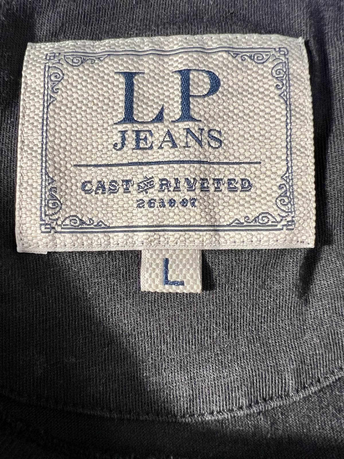 LP Jeans Size Large Black Cotton Short Sleeve Crew Neck Graphic T Shirt gallery