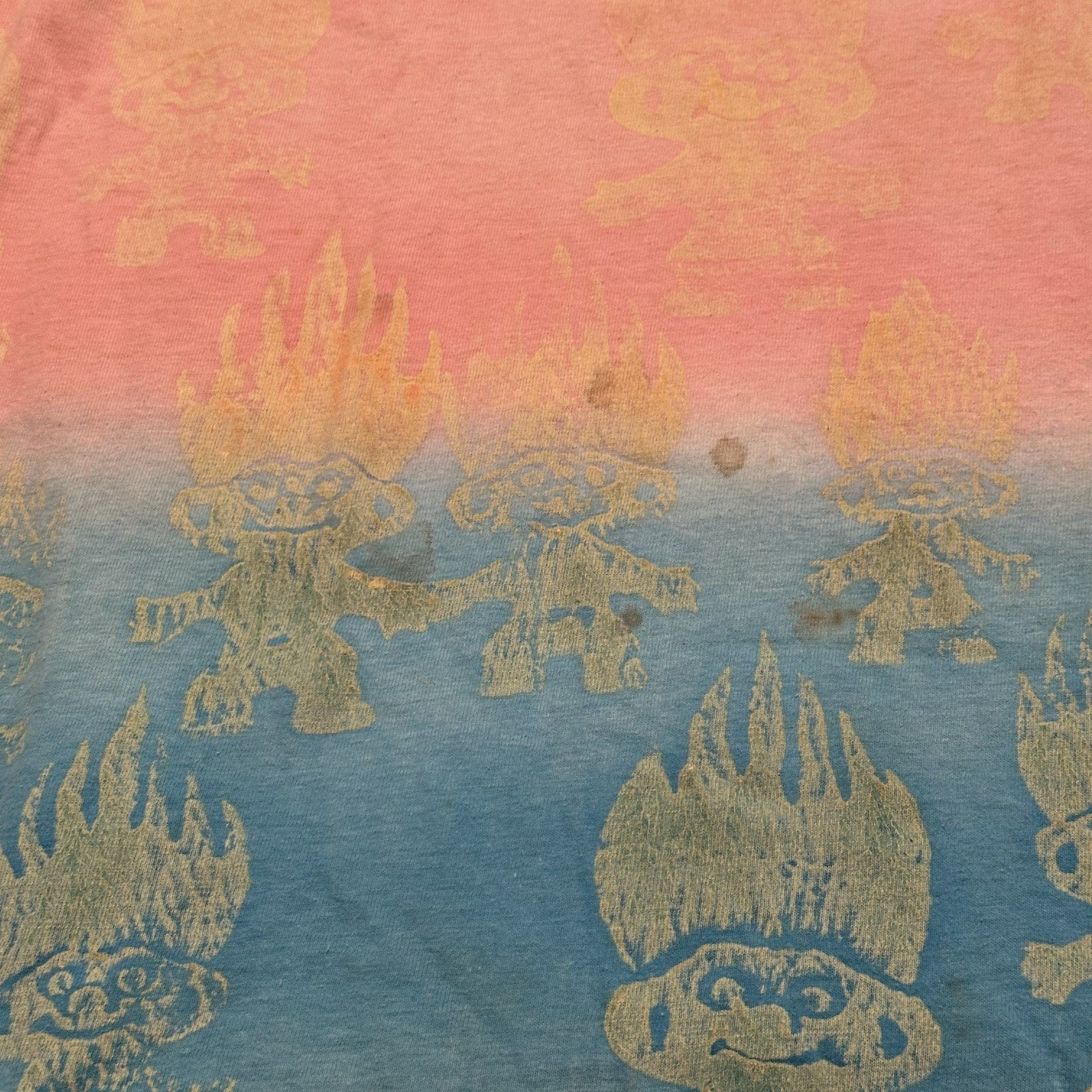 Vtg Trolls Tie Dye AOP Single Stitched T-Shirt Mens 2XL Night Visions Surf FLAWS gallery