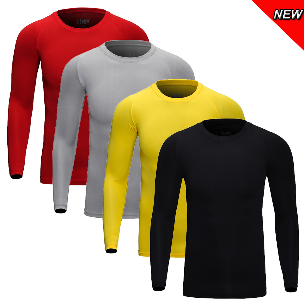 Athletic Long Sleeve Compression Shirts Men’s Dry Fit Sports Gym Shirts Outdoor