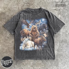 Wildlife Moose Bear Wolf Graphic Comfort Tee