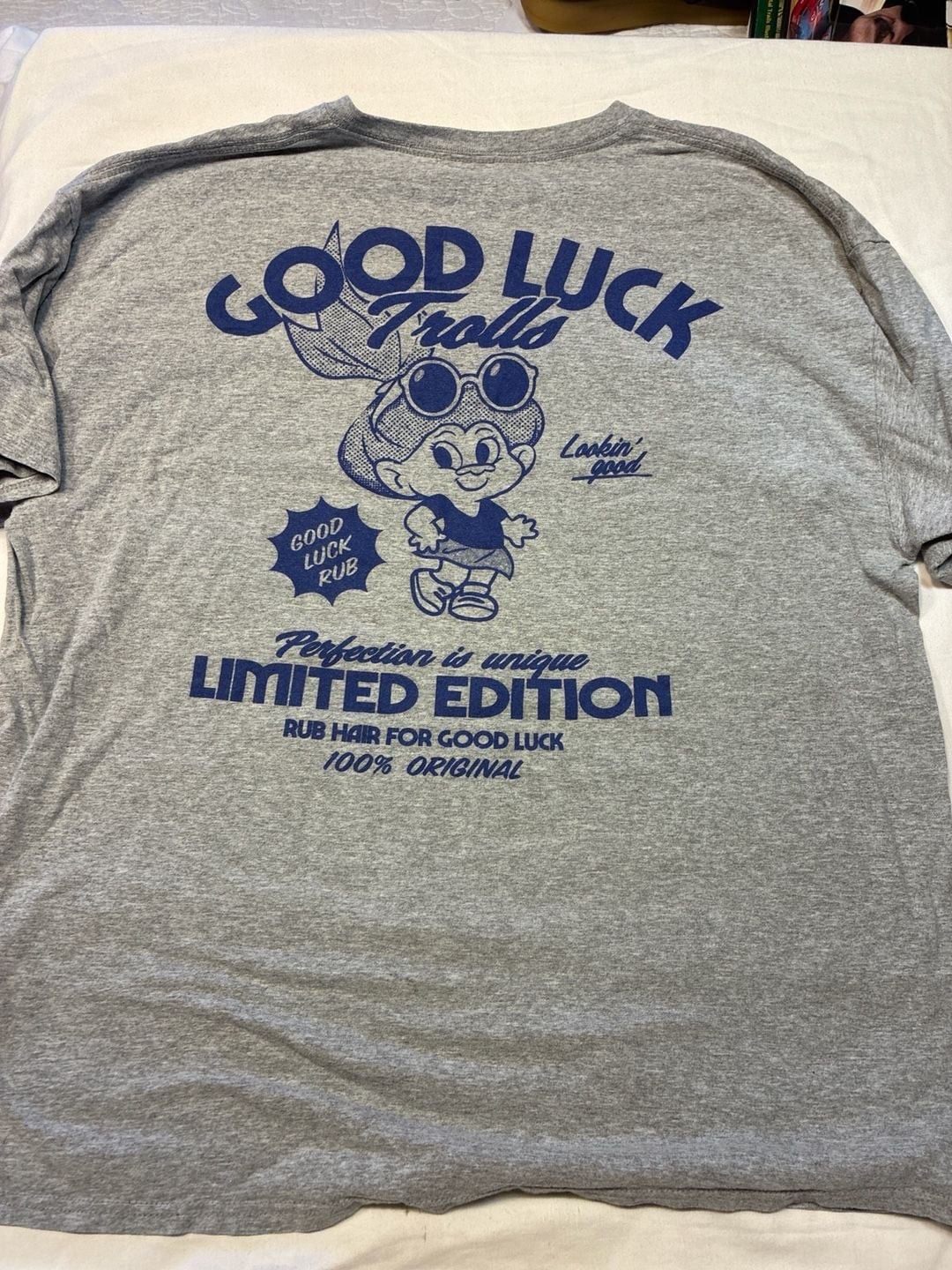 Good Luck Trolls Limited Edition Graphic T-Shirt Gray XL gallery