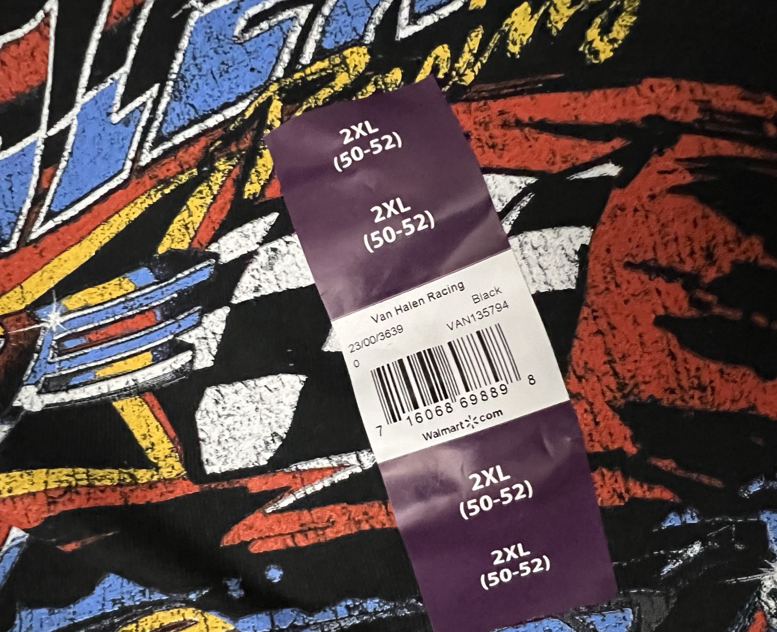 VAN HALEN 84 RACING Men’s Size 2XL Graphic T-Shirt Short Sleeve • Black gallery