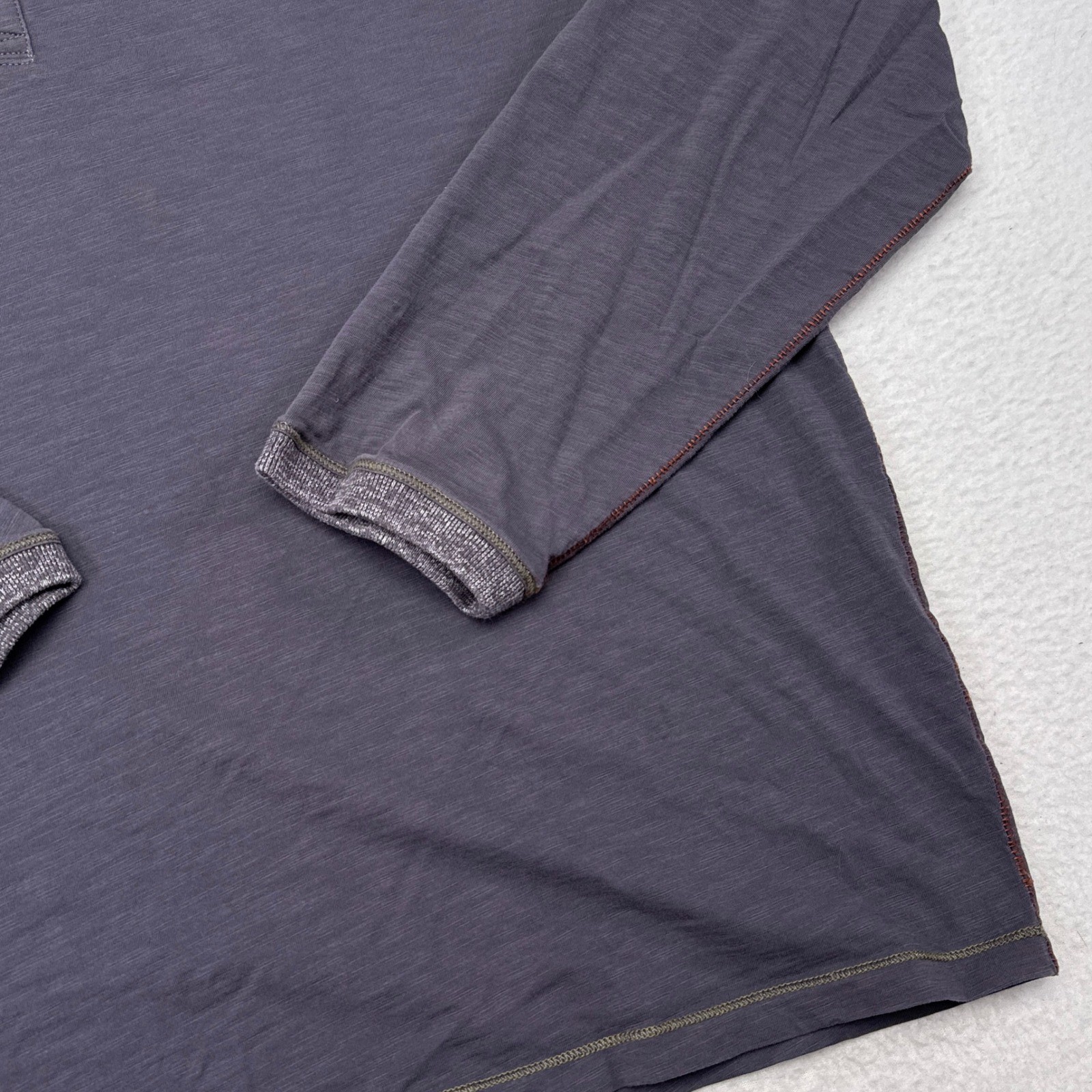Carbon2Cobalt Henley Shirt Mens Size XXL Gray Long Sleeve Casual Menswear gallery