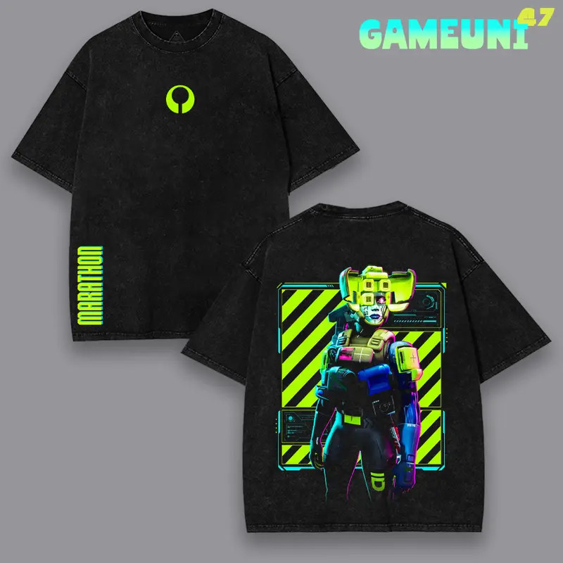 Cyberpunk Recon Marathon Sci-fi Game Double-side Graphic Tee Streetwear T-Shirt gallery