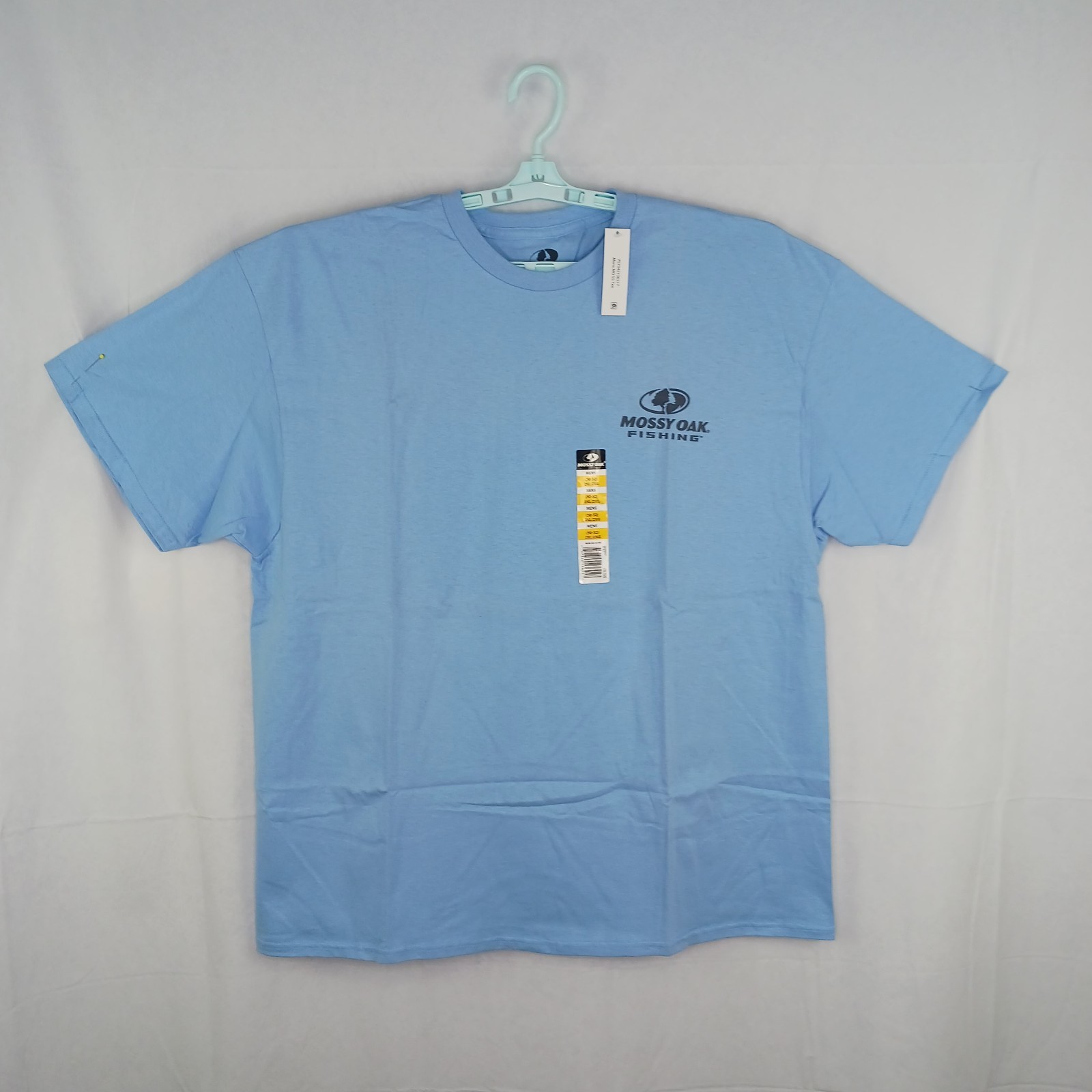 Mossy Oak Men's Fishing T-Shirt Outdoors Sportsman Lightblue 2XL 50-52 summer gallery