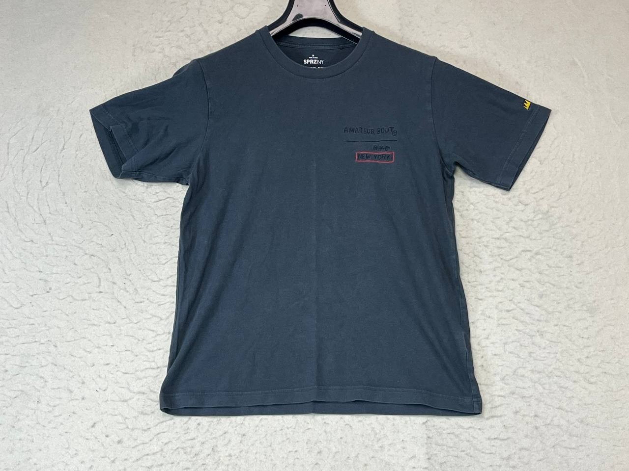 SPRZ NY Jean Michel Basquiat Shirt Men's Medium Short Sleeve Blue gallery