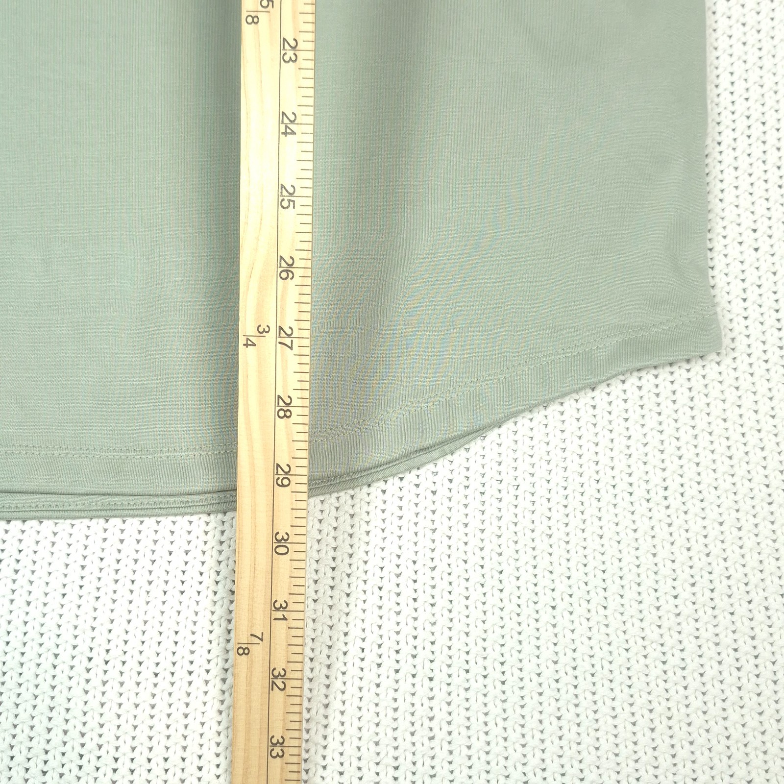 Kenneth Cole Tech SS Tee Shirt Sz L Seagrass Modal Blend Stretch Soft Curved Hem gallery
