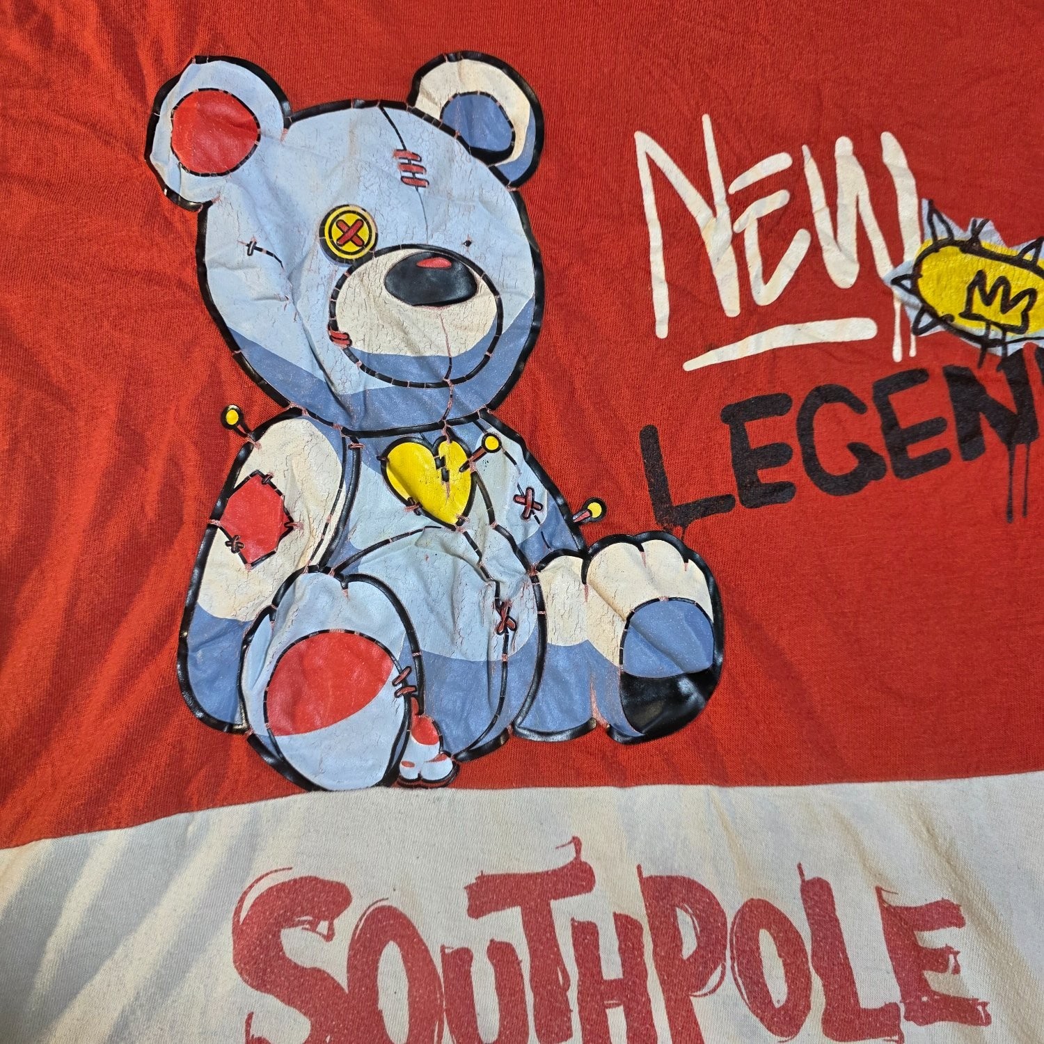 Southpole Original Series New Legend Voodoo Teddy Bear T-Shirt Red White XL gallery