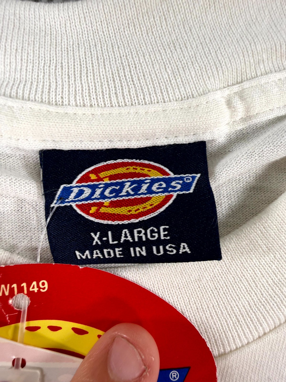 Vintage Dickies Shirt Men's XL White Cotton Utility Pocket Tee USA Deadstock NWT gallery