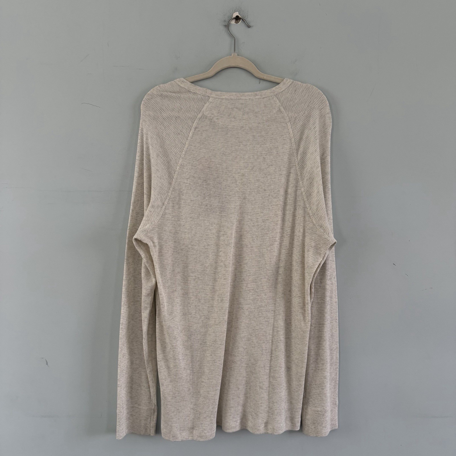 Faherty Long Sleeve Cloud Waffle Crew Ivory Heather NWT XXL Pima Cotton Thermal gallery