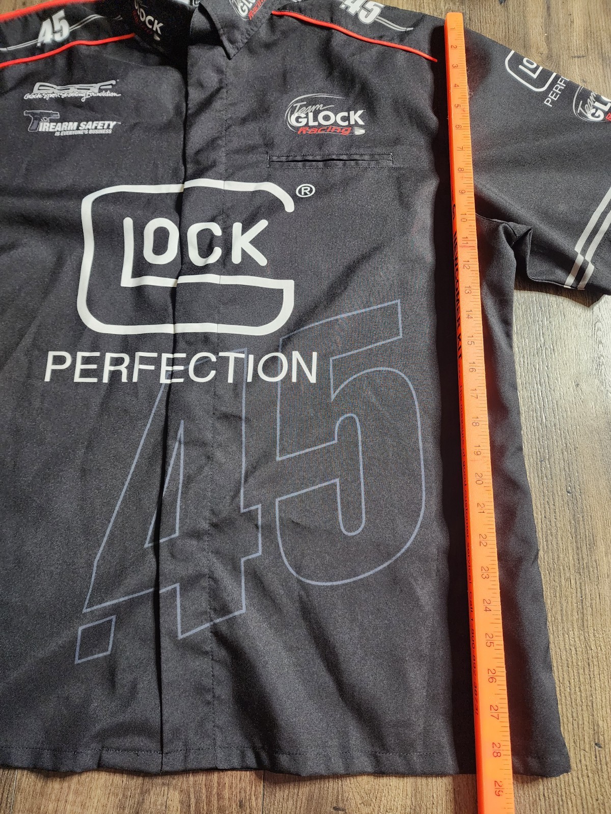 Mens XL Team Glock Perfection .45 Snap Shooting Jersey Shirt AOP gallery