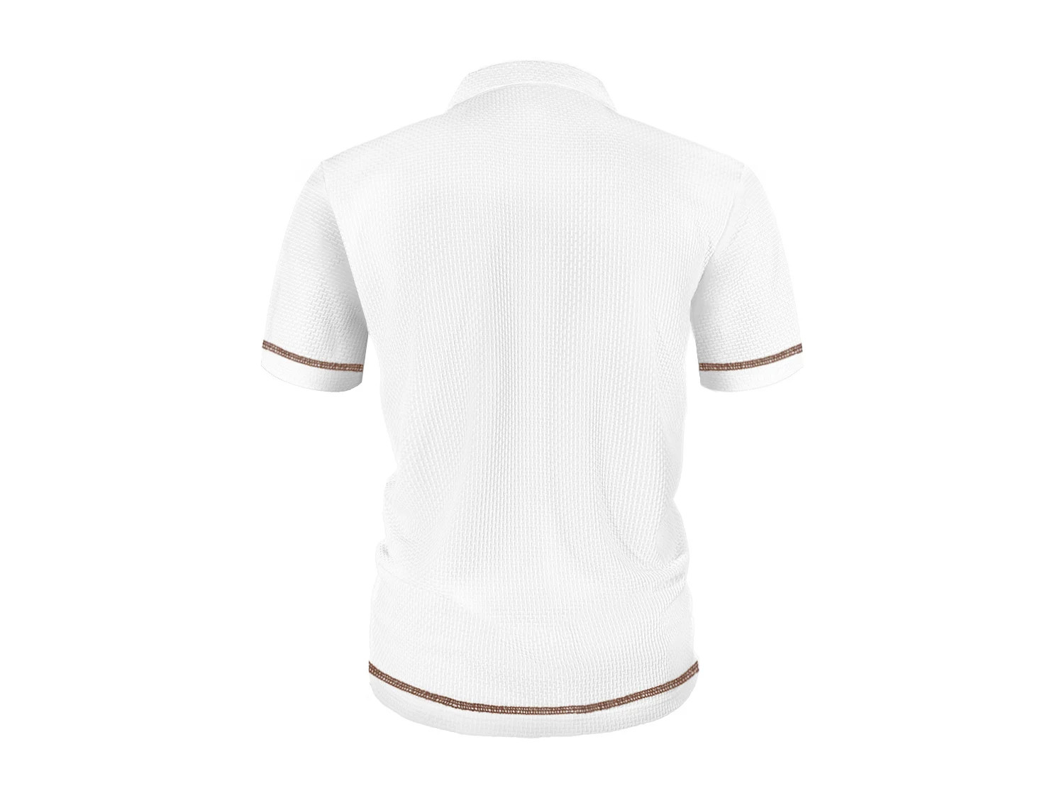 Summer ice silk lapel men's short-sleeved T-shirt men's clothing top gallery