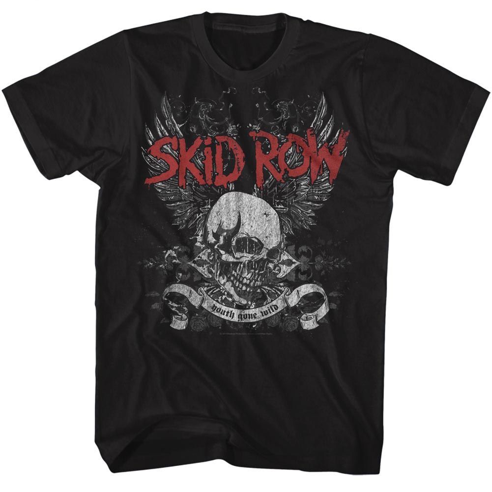 Skid Row – Skull & Wings – Short Sleeve – Adult – T-Shirt