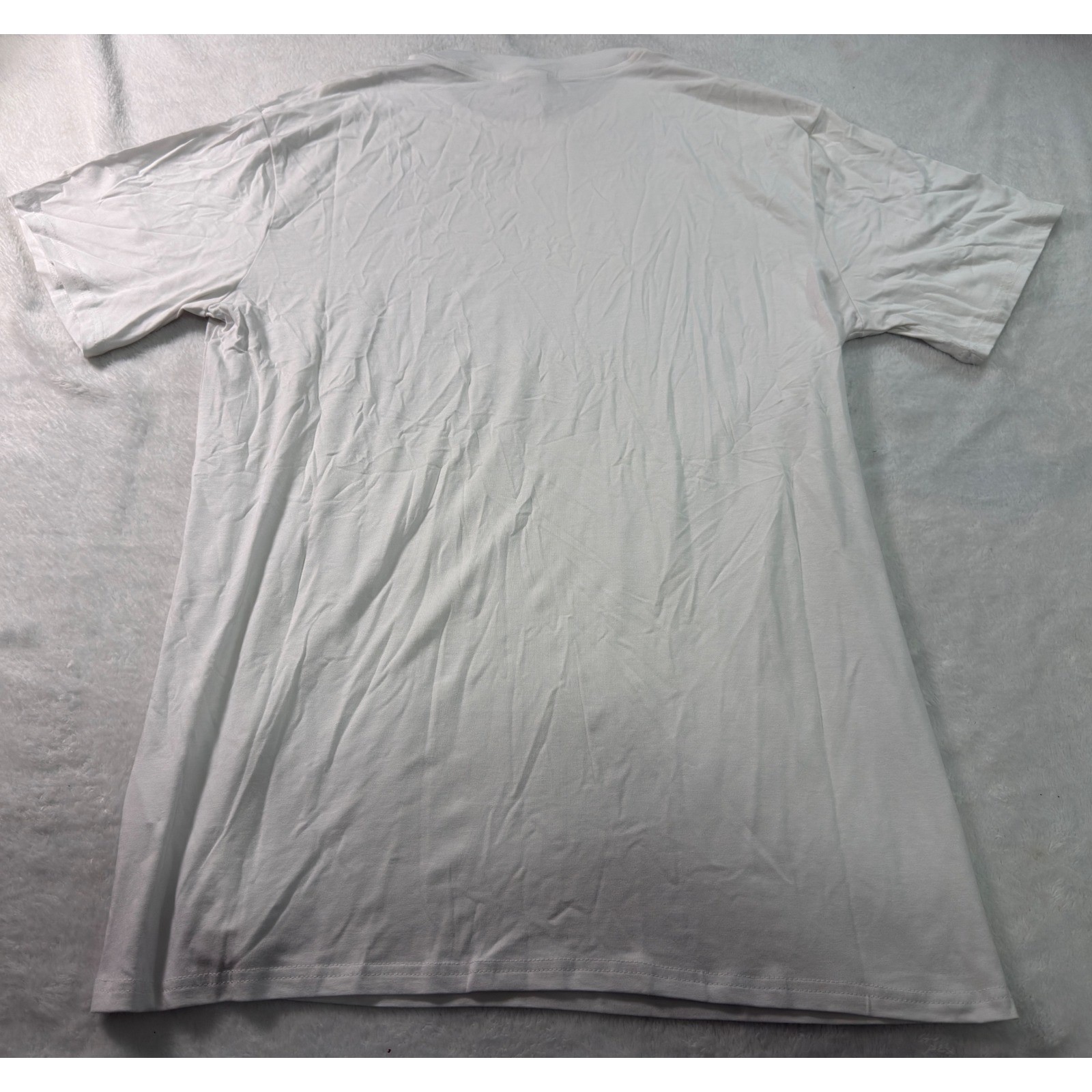 White Bamboo Cotton Blend Short Sleeve Crewneck T-Shirt Mens Large UPF 50+ gallery