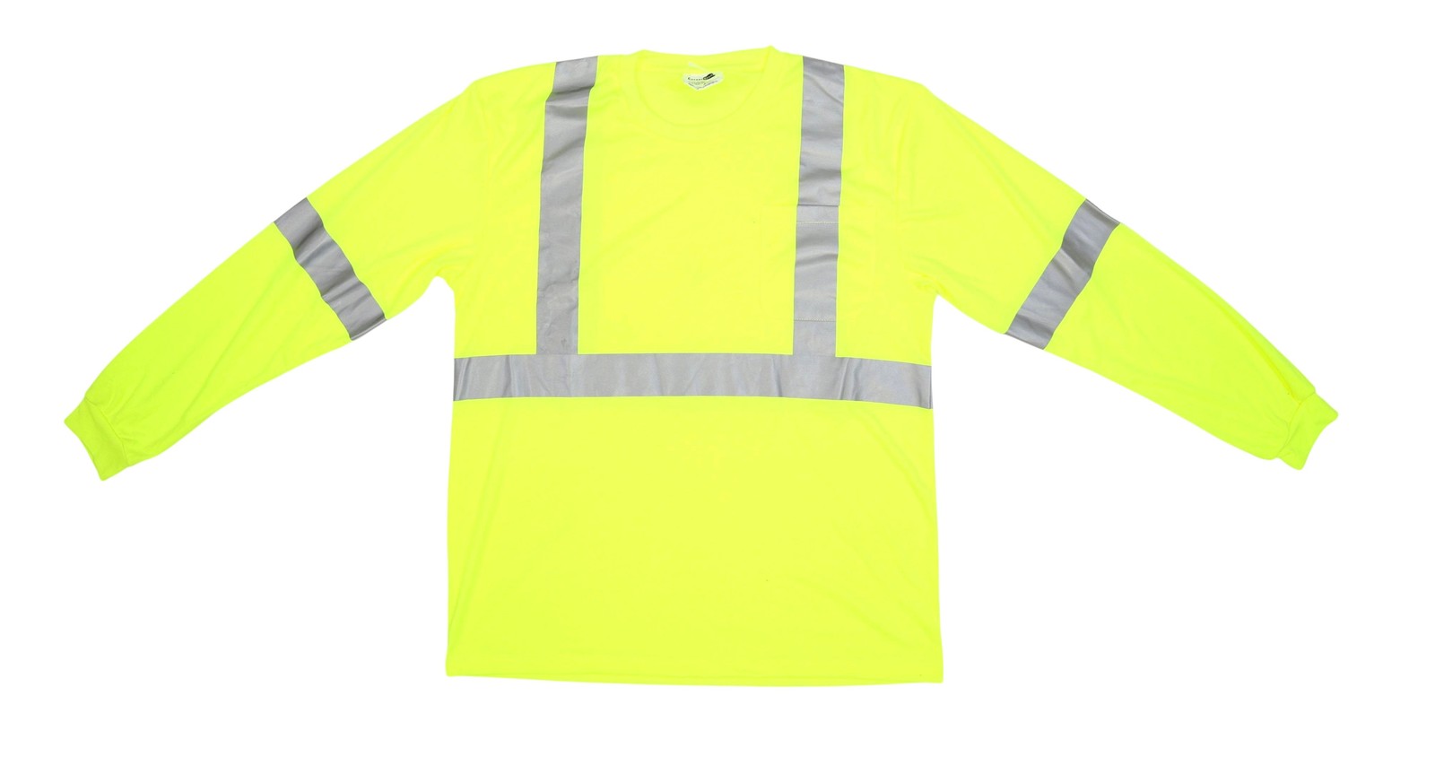 CornerStone Shirt Mens Large Yellow Hi Vis Reflective ANSI Class 2 Long Sleeve